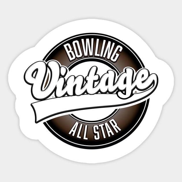 Bowling vintage all star logo Sticker by nickemporium1